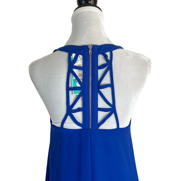 NWT GB Gianni Bini Blue Sleeveless Mini Dress With Strappy Back Size XS - Picture 5 of 8